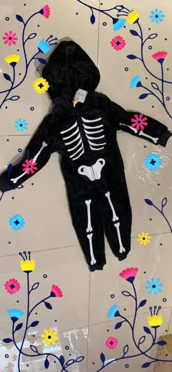 Picture of 04754- FLEECY UNISEX SKELETON ONESIE